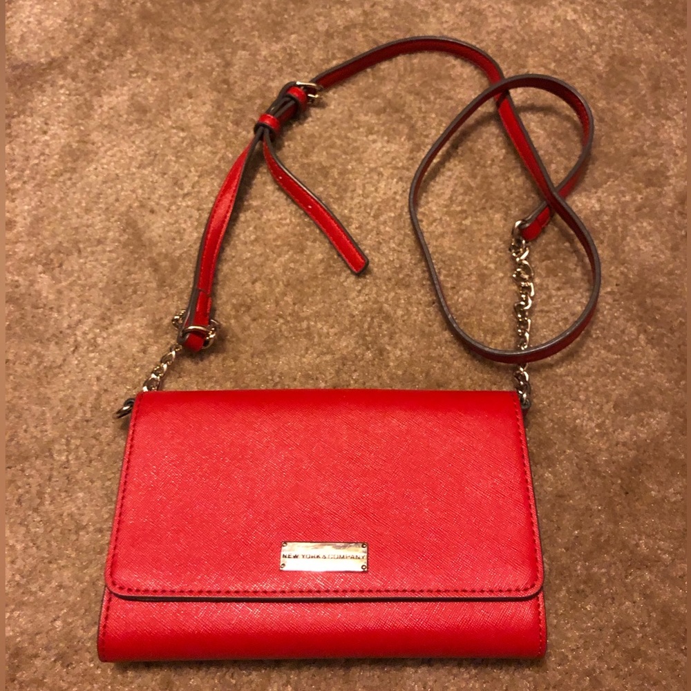New York & Co Red Crossbody Bag NWOT